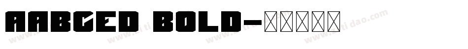 Aabced Bold字体转换